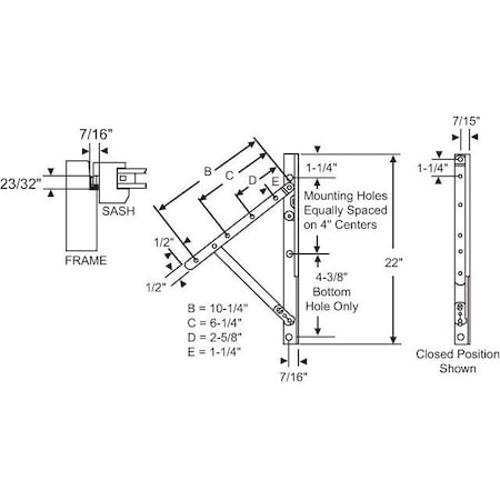 Strybuc Truth LH Concealed Hinge Assy 28-22-14LH